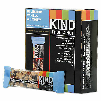 KIND Fruit and Nut Bars Blueberry Vanilla and Cashew 1.4 oz Bar 12/Box 18039 - Fresh Stock Dated December 2025