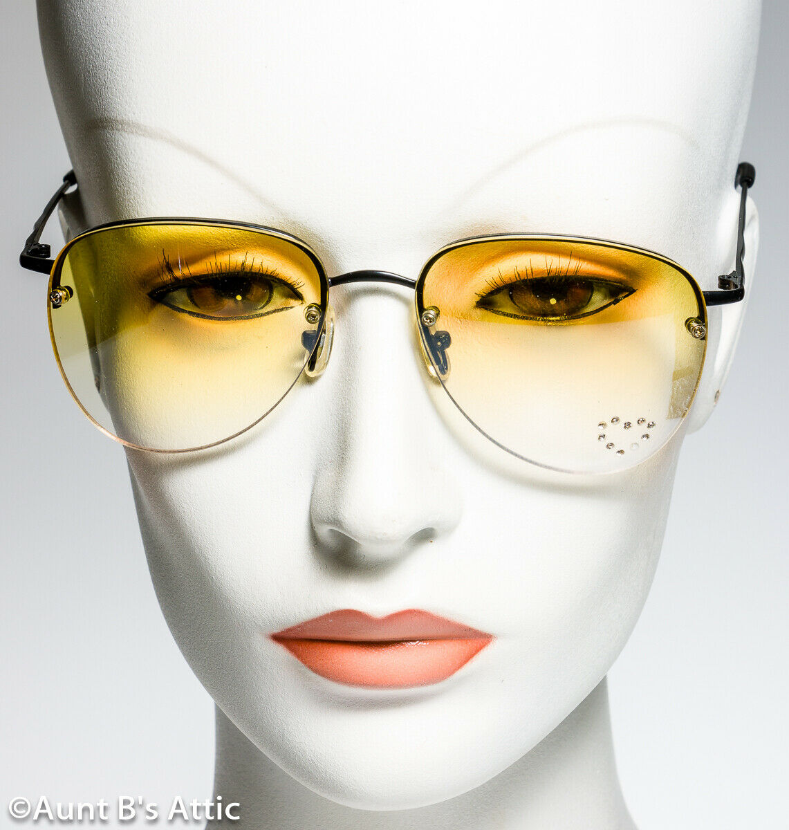 Sunglasses Novelty Aviator Style Frameless Glasses W/ Decorative Stone Accent - Fresh Stock Dated February 2026