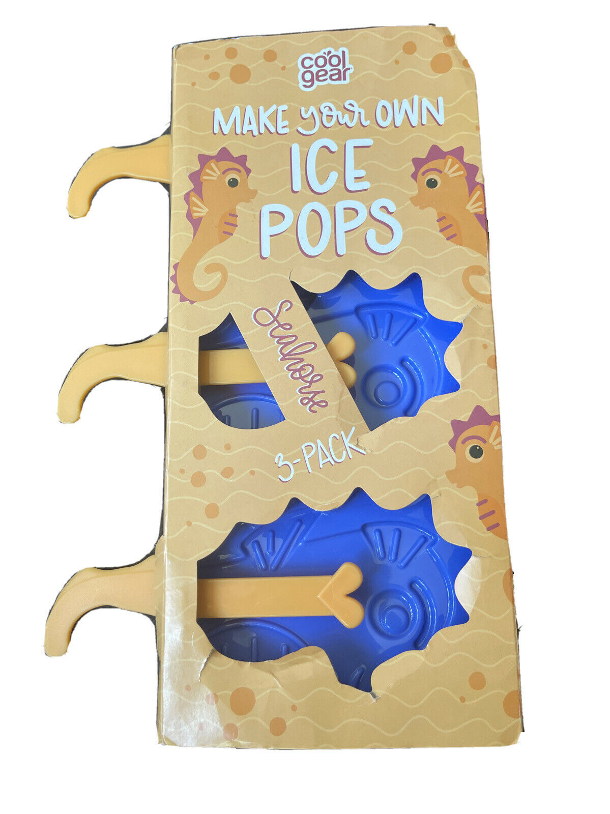 New Cool Gear Make Your Own Ice Pops Popsicle Mold Seahorse & Mermaid Set Summer - Fresh Stock Dated February 2026