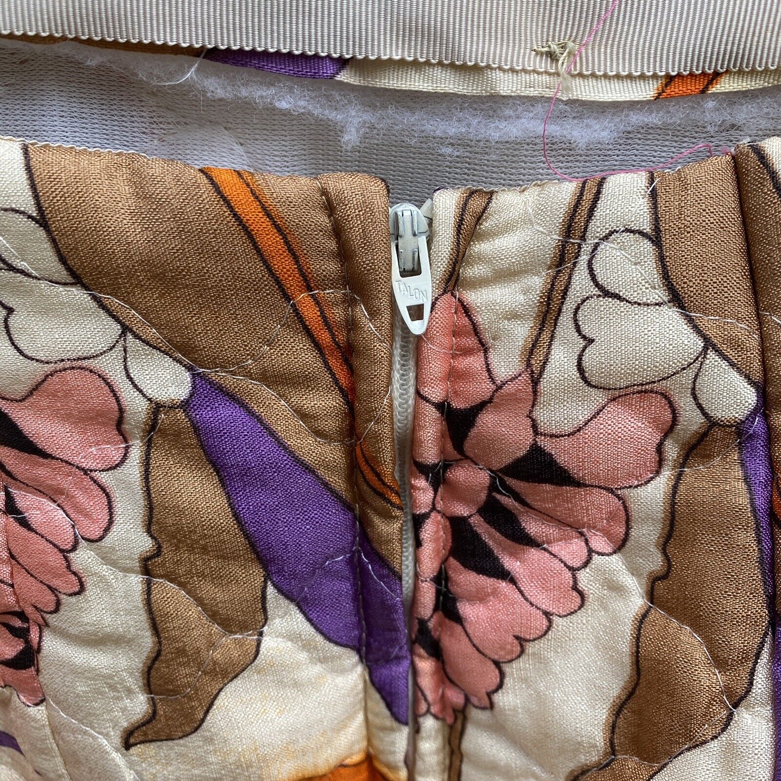 Vintage 60s Quilted Floral Maxi Skirt Size XXS / XS Boho Hippie Festival - Fresh Stock Dated March 2026