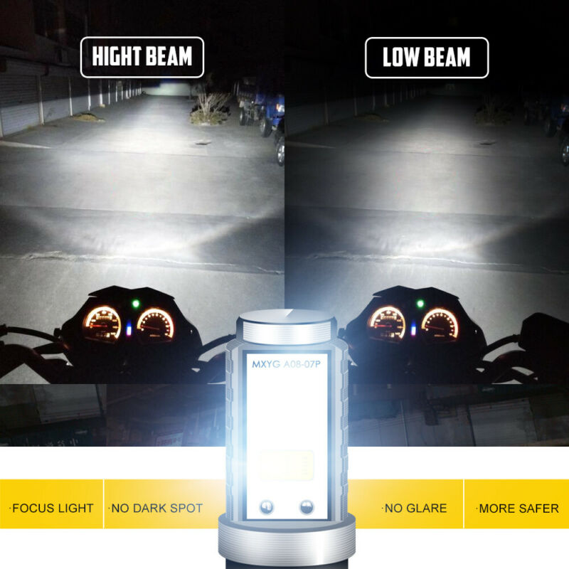 H4 9003 HB2 LED Motorcycle Headlight Bulb Kit HID Hi/Low Beam 6000K Super Bright - Fresh Stock Dated February 2026