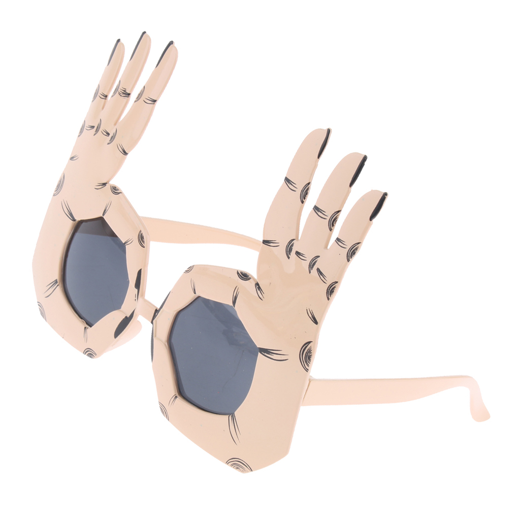 Novelty Party OK Gesture Glasses Sunglasses Fancy Dress Costume Accessories - Fresh Stock Dated February 2026