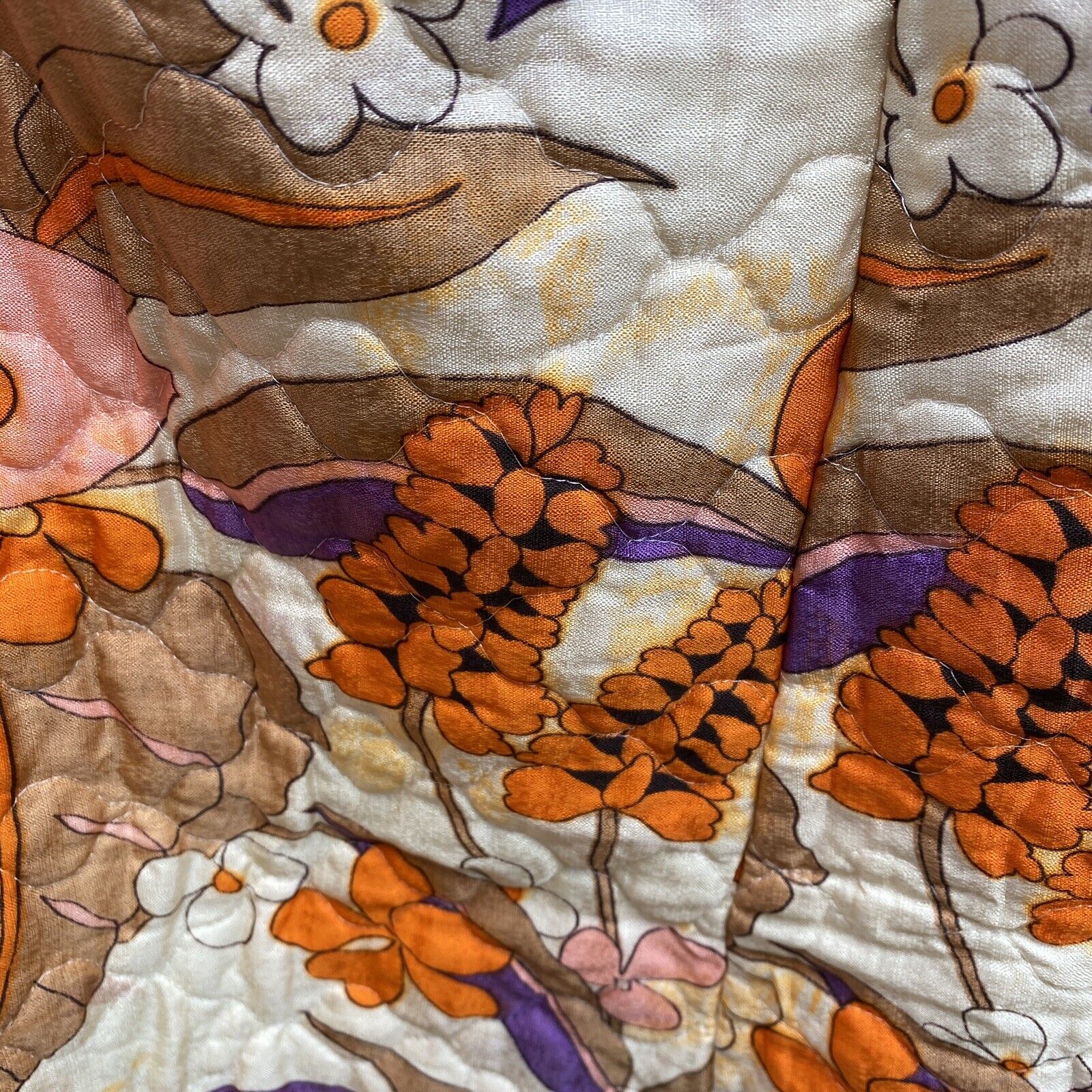 Vintage 60s Quilted Floral Maxi Skirt Size XXS / XS Boho Hippie Festival - Fresh Stock Dated March 2026