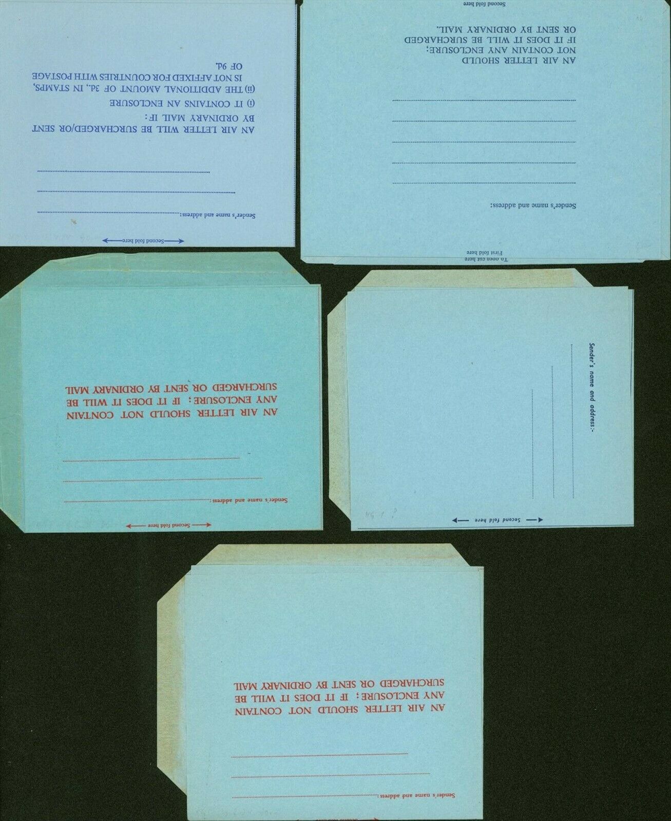 Jamaica - Postal stationary on Air Letter (x5)...............(7G-38116) MV-3786 - Fresh Stock Dated February 2026