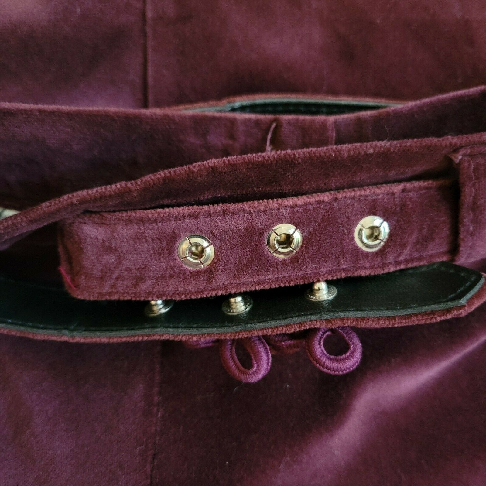 Vintage MJ Concepts in Sportswear Size 5 Dark Mauve Velveteen Skirt Frog Belt - Fresh Stock Dated February 2026