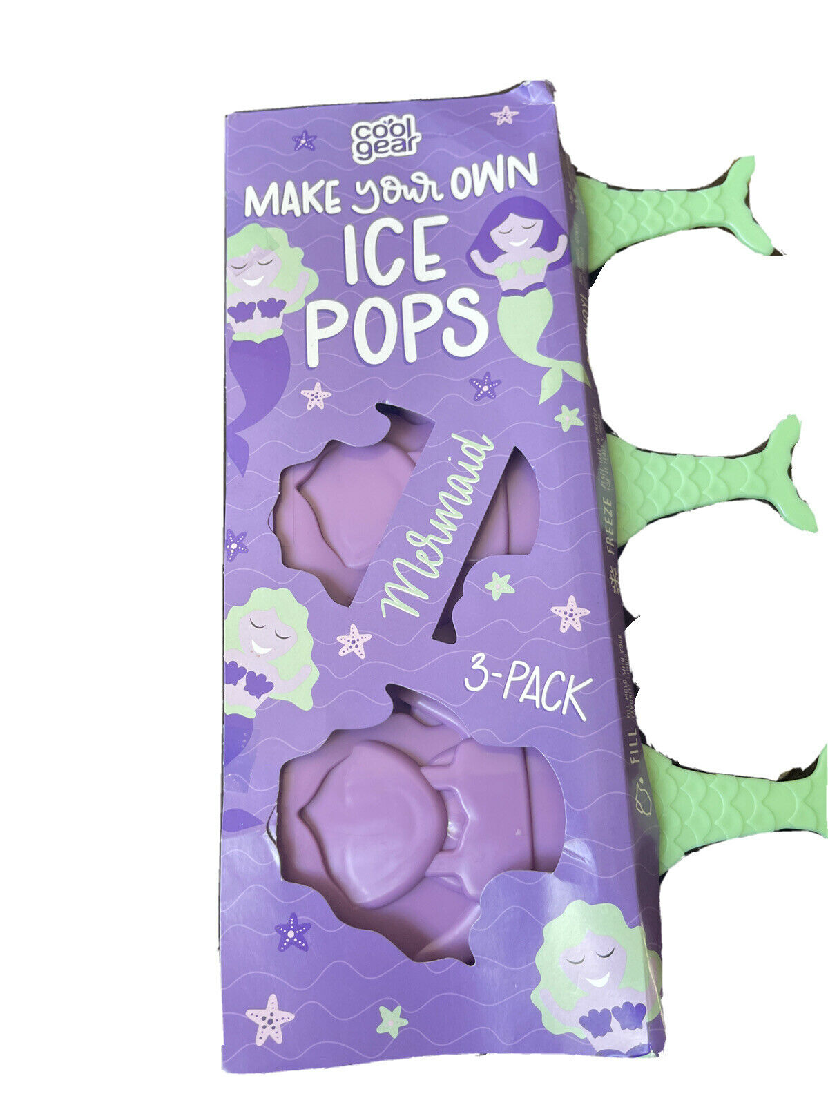 New Cool Gear Make Your Own Ice Pops Popsicle Mold Seahorse & Mermaid Set Summer - Fresh Stock Dated February 2026