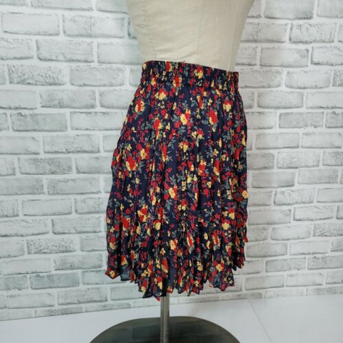 Vintage 90s Y2K Express Size S Sheer Floral Cottage Core Tiered Mini Skirt - Fresh Stock Dated February 2026