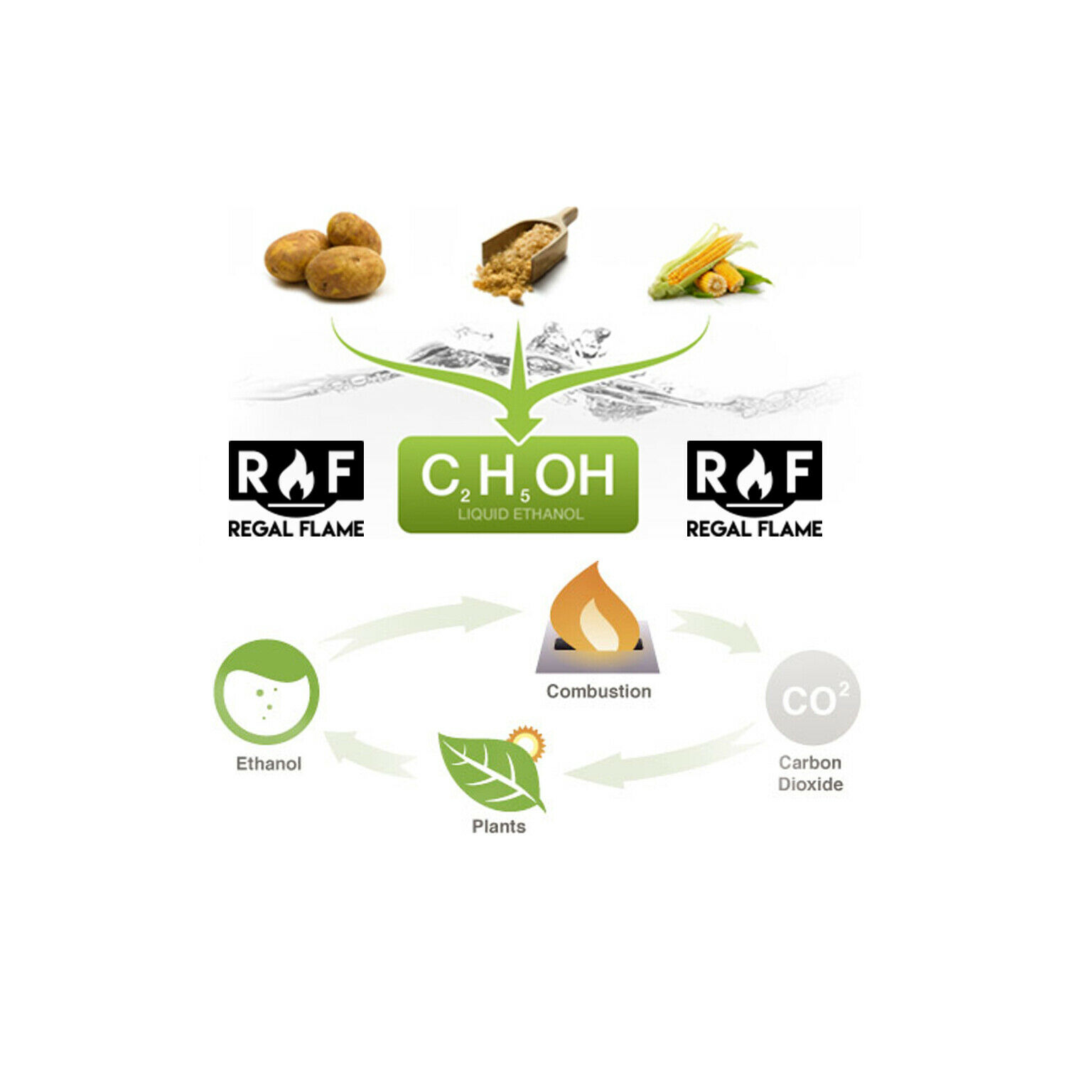 Regal Flame Premium Ventless Bio Ethanol Fireplace Fuel - 12 Quart - Fresh Stock Dated February 2026