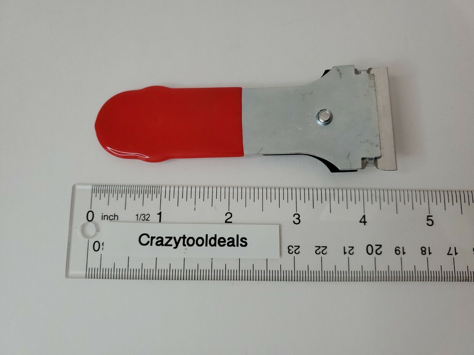 K TOOL KTI-70016 MINIATURE RAZOR BLADE SCRAPER #12 BLADE VINYL COATED HANDLE RED - Fresh Stock Dated February 2026