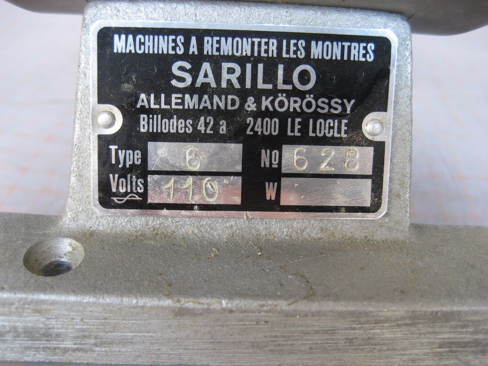 Vintage WINDING ELECTRIC MOTOR Watch Clock Tool Sarillo Allemand & Korossy 110V - Fresh Stock Dated February 2026