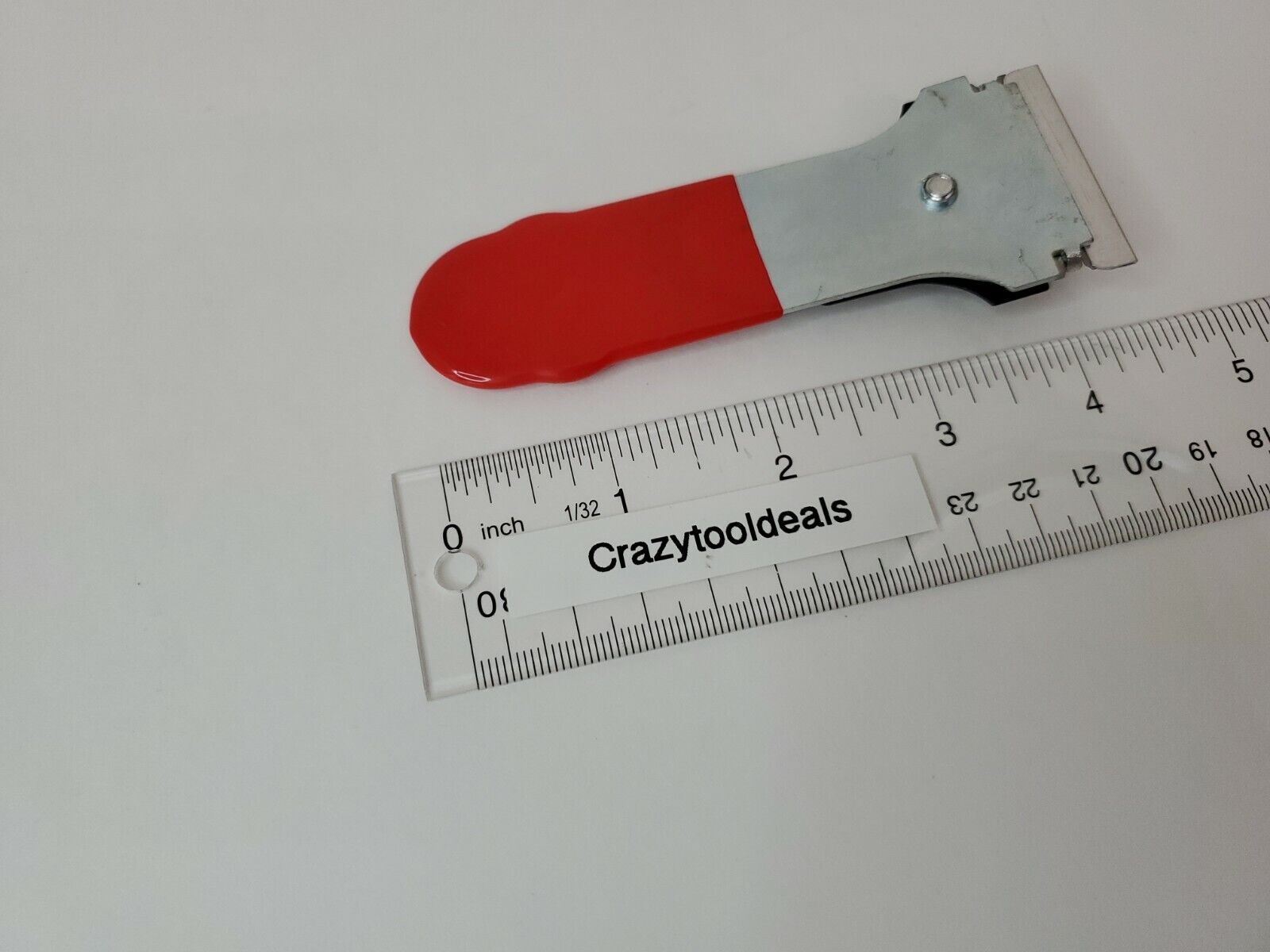 K TOOL KTI-70016 MINIATURE RAZOR BLADE SCRAPER #12 BLADE VINYL COATED HANDLE RED - Fresh Stock Dated February 2026