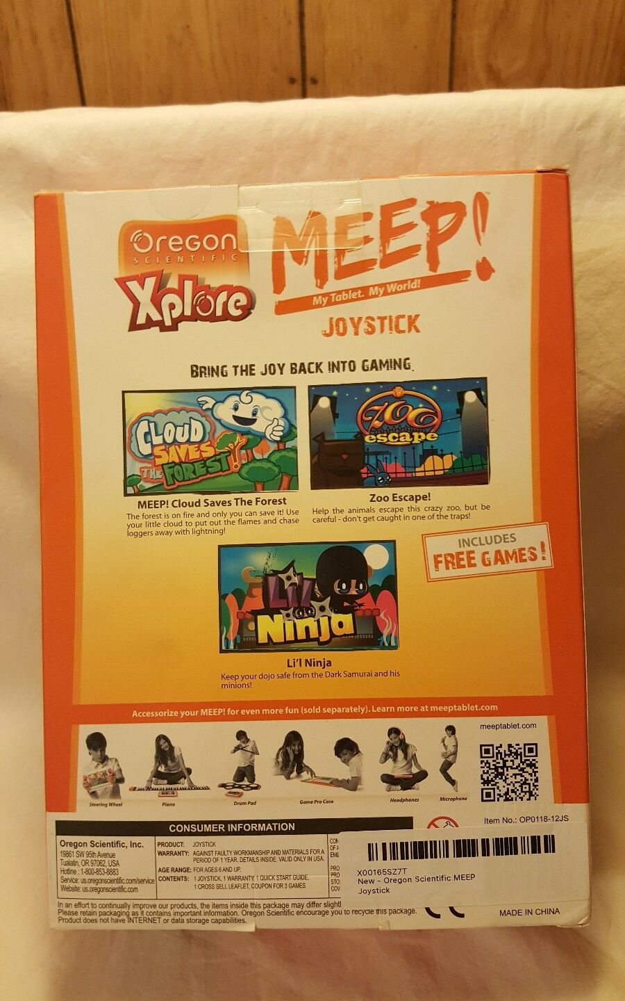 NEW MEEP Xplore Oregon Scientific Joystick Gaming Case Cover Handles 3 FREE Game - Fresh Stock Dated February 2026