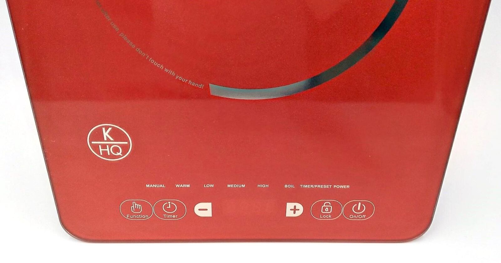 New Kitchen HQ 1500-Watt Portable Induction Burner, Red - Fresh Stock Dated February 2026
