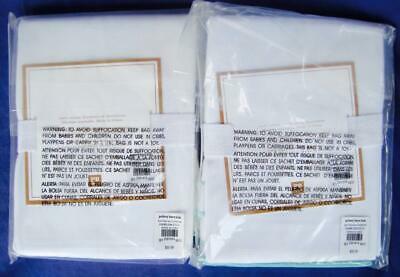 Pottery Barn Teen 2 Parker Embroidered Standard Shams Pool White Cotton NWT Pair - Fresh Stock Dated December 2025