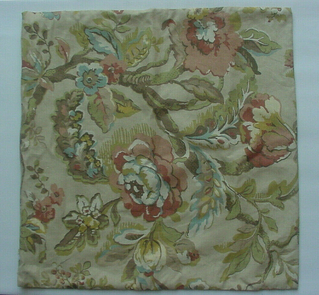 NEW Pottery Barn Pillow Sham Cover 24 x 24 Floral Cotton Linen Tan Cream Yelllow - Fresh Stock Dated December 2025