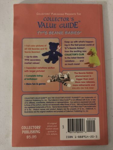 Ty's Beanie Babies Spring 1998 edition Collector's Value Guide - Fresh Stock Dated December 2025