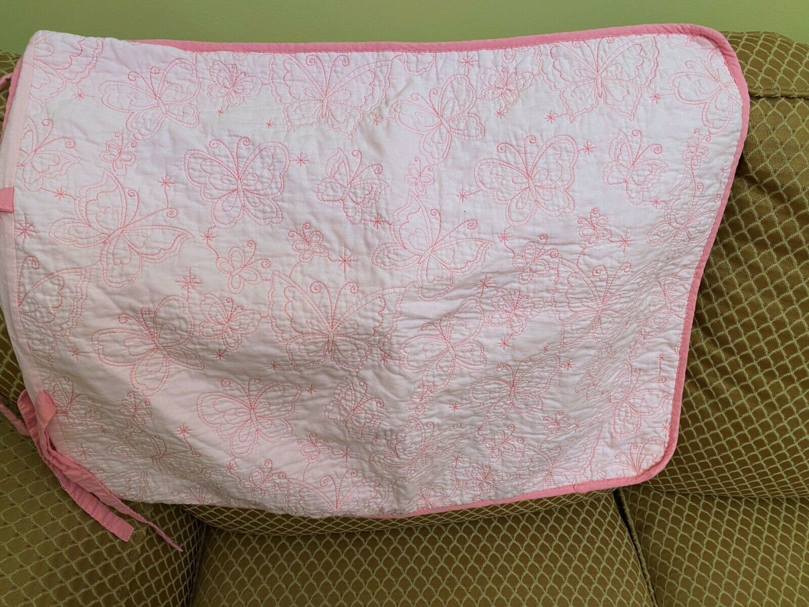 Frolics Pink Standard Sized pillow sham butterfly design 2 sided hot & pale Pink - Fresh Stock Dated December 2025