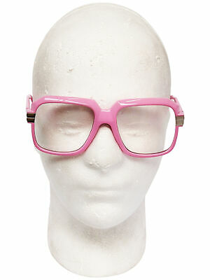 Oversized Pink Hip Hop Glasses Rapper Run DMC Gazelle Rap Sunglasses 80s Metal - Fresh Stock Dated February 2026