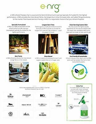e-NRG Bio Ethanol Fireplace & Fire Pit Fuel - Fuel for Indoor/Outdoor Ventless - Fresh Stock Dated December 2025
