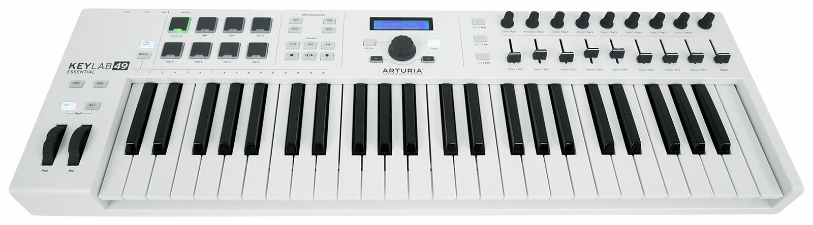 Arturia KeyLab Essential 49-Key White USB MIDI Keyboard Controller+Software+Bag - Fresh Stock Dated February 2026