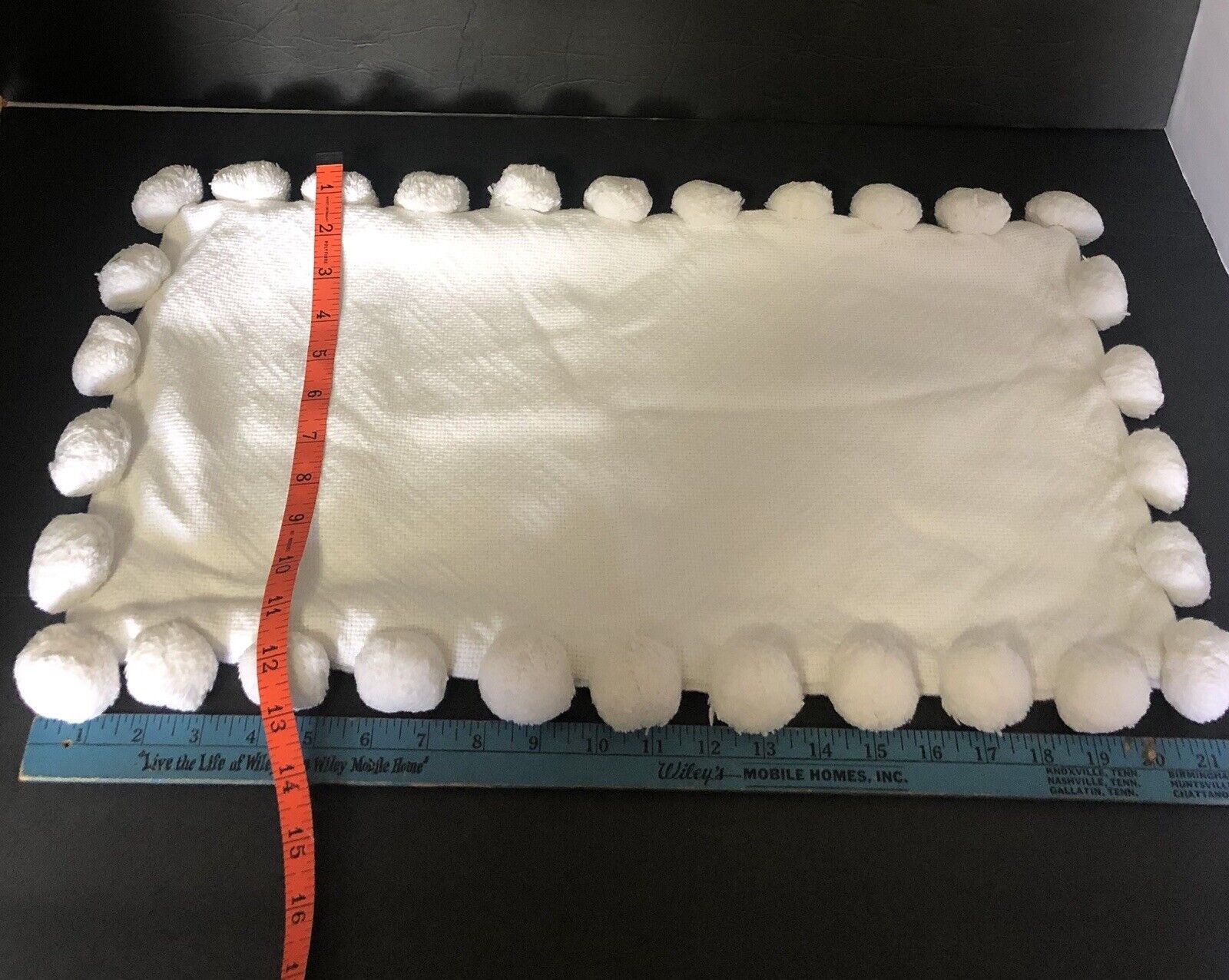 Pottery Barn Teen Pom Pom Organic Pillow Cover 12