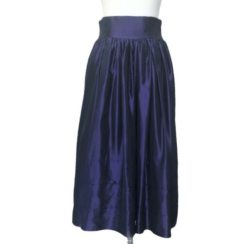 Vintage Portara West Germany Purple Satin Taffeta Pleated Floor Length Size 12 - Fresh Stock Dated March 2026