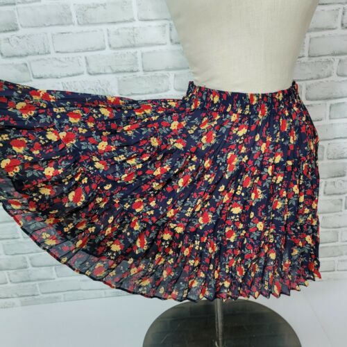 Vintage 90s Y2K Express Size S Sheer Floral Cottage Core Tiered Mini Skirt - Fresh Stock Dated February 2026