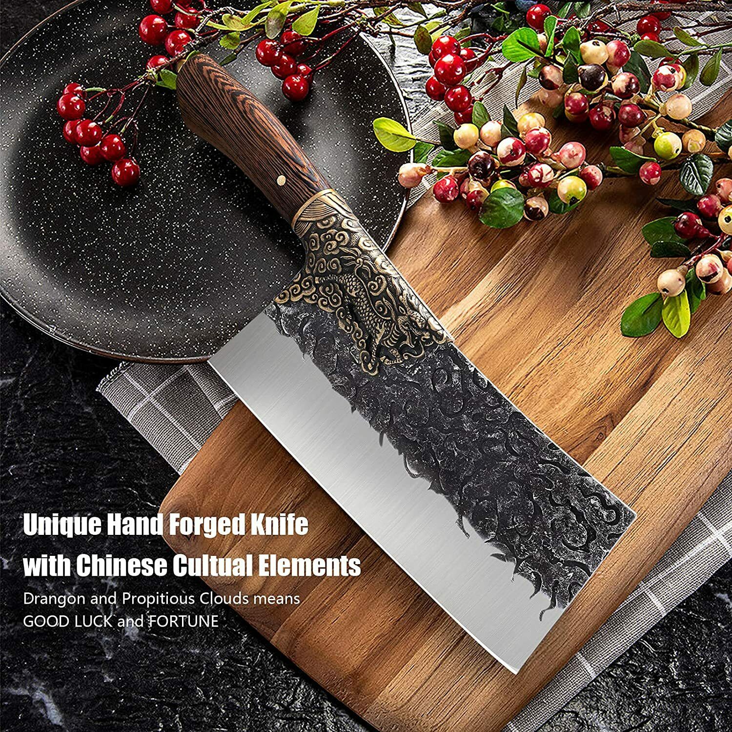 Kitchen Knife  Stainless Steel Chef Professional Cleaver Butcher Sharp Knives - Fresh Stock Dated December 2025