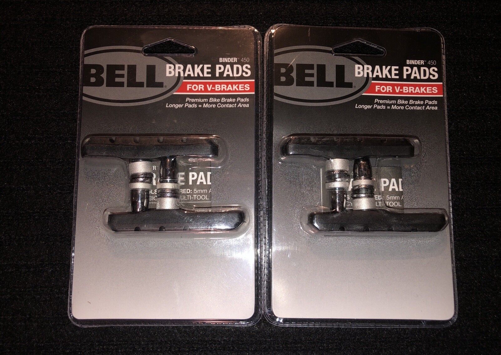 12 x New Bell Bike Binder 450 Premium V-Brake Bicycle Brake Pads Universal!! - Fresh Stock Dated February 2026