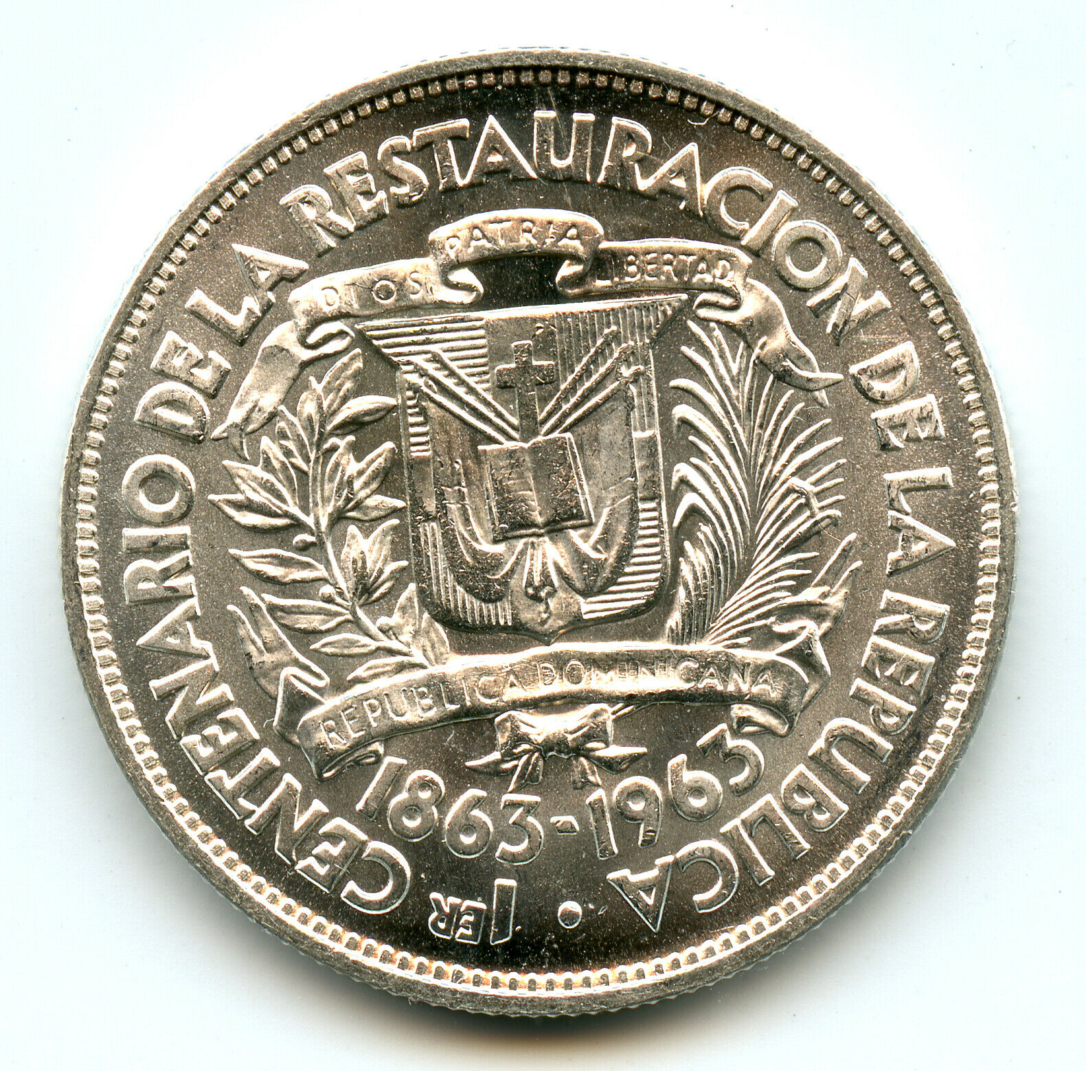 Genuine Silver 1963 Dominican Republic 1/2 Peso | UNC Details - Fresh Stock Dated December 2025