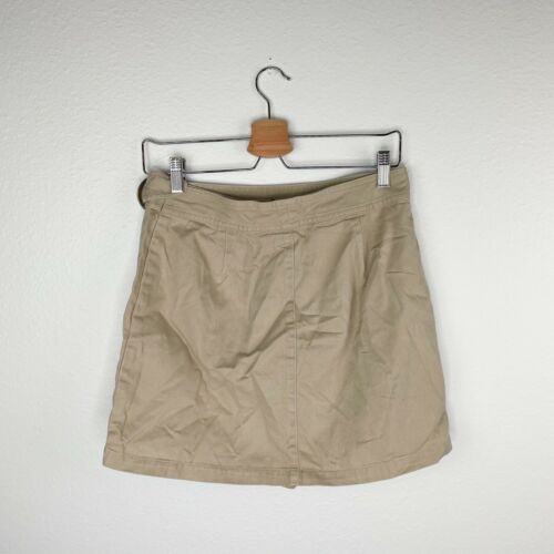 90s Vintage Khaki Wrap Skirt - Fresh Stock Dated February 2026