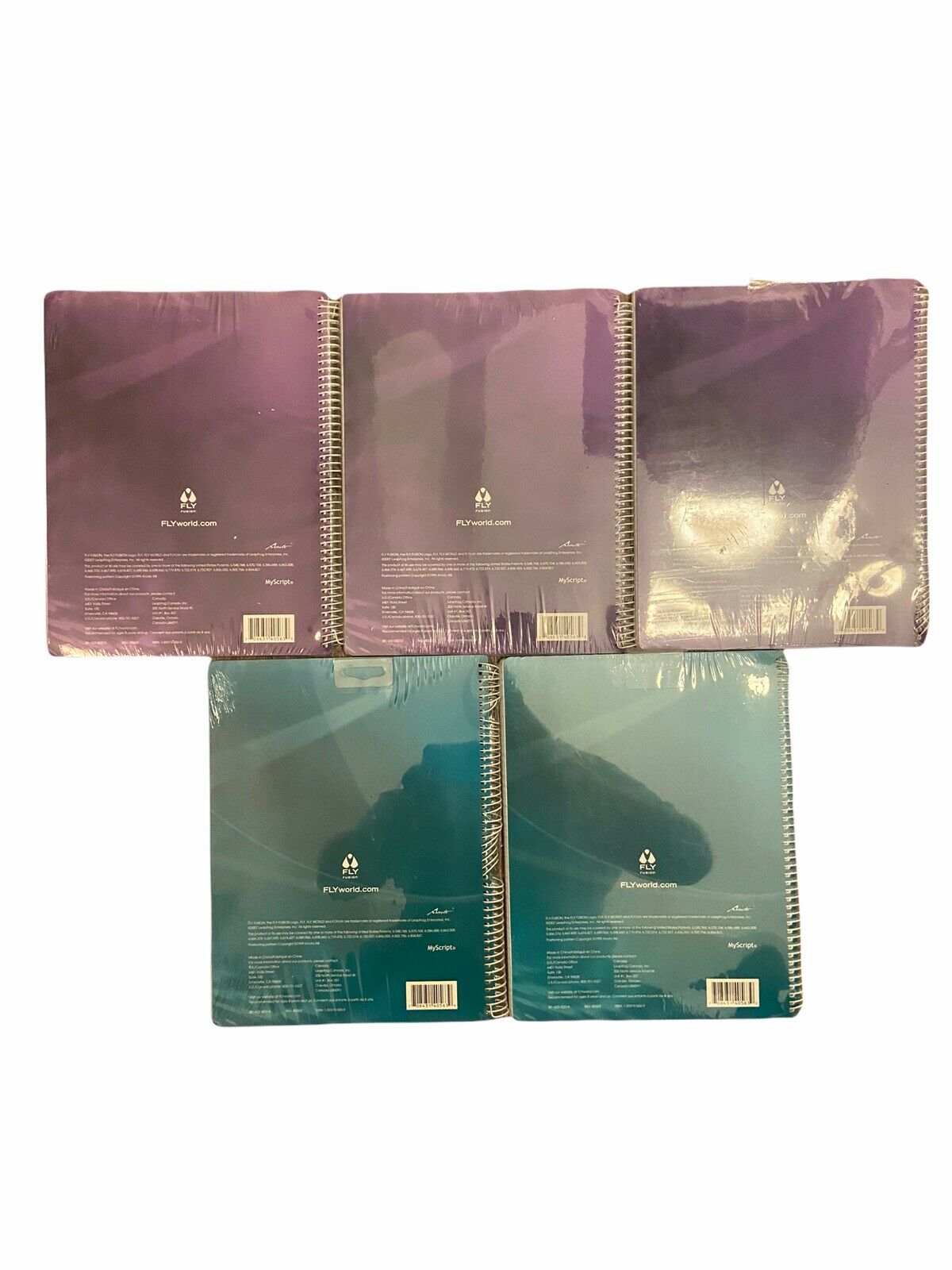 5 Fly Fusion Digital Pen Paper 160 Page Notebook Teal Purple Refill Replacement - Fresh Stock Dated February 2026