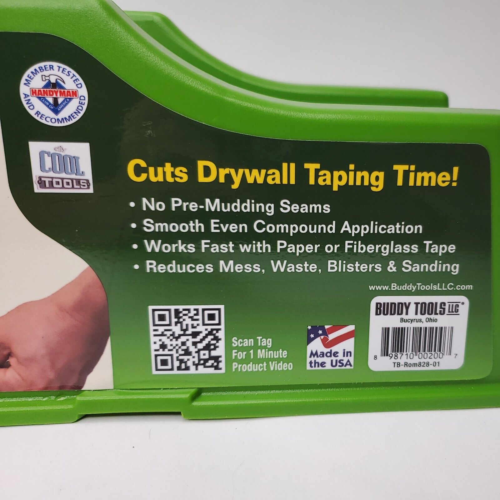 TapeBuddy Drywall Taping Tool TB-Rom828-01 Applies Drywall Mud USA - Fresh Stock Dated February 2026