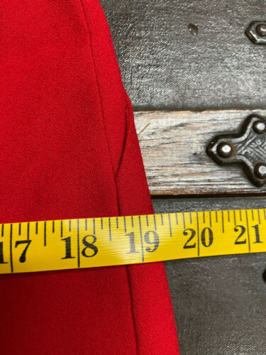 VINTAGE NEW Evan Picone Red Pencil 100% Wool Skirt ILGWU USA NWT New Old Stock - Fresh Stock Dated March 2026