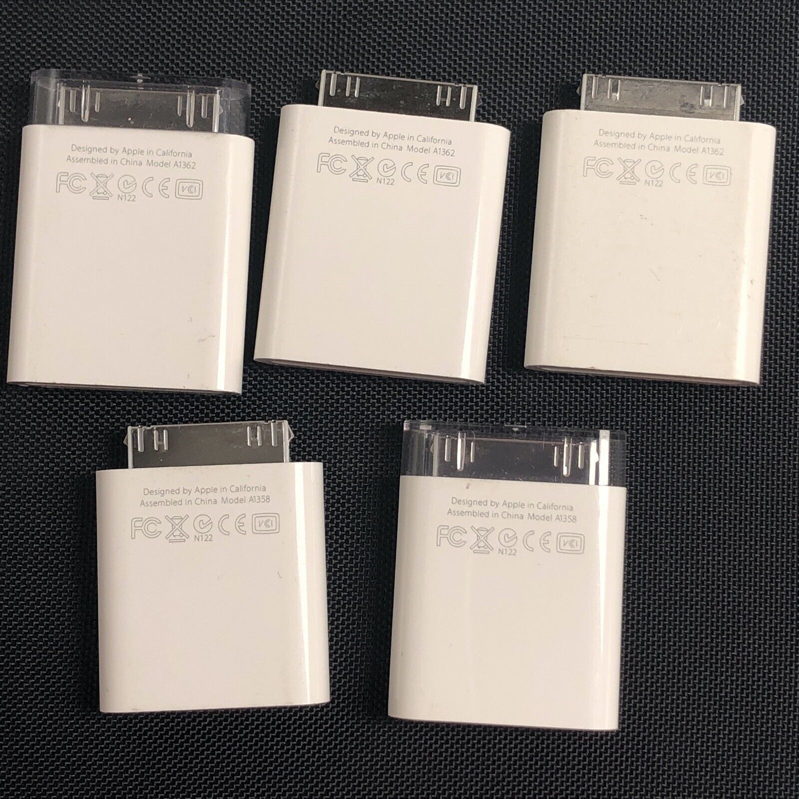 Lot of 5 - Apple iPad Camera Connection units — 3 x A1362, 2 x A1358    MV4583 - Fresh Stock Dated February 2026