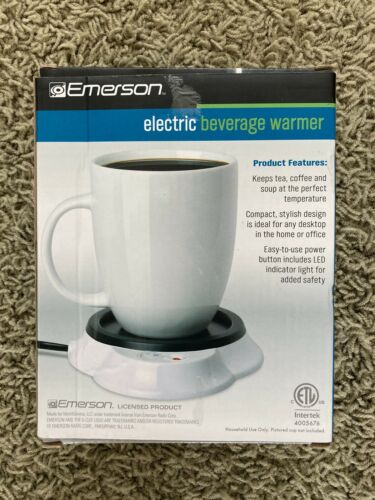 EMERSON ELECTRIC ELECTRONIC BEVERAGE DRINK COFFEE WARMER NEW NIB - Fresh Stock Dated December 2025