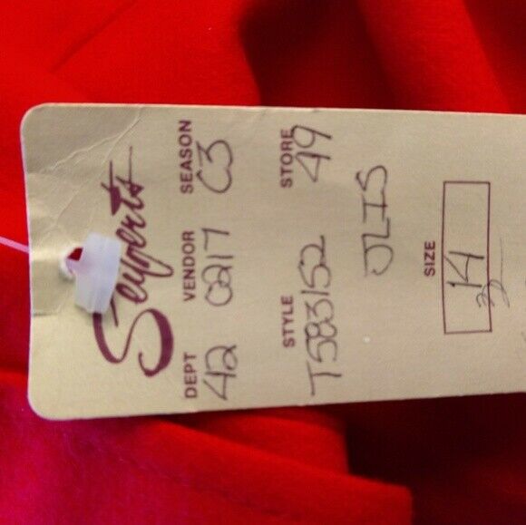 Vintage Pendleton Wool Red Pencil Skirt 14 / 8 1950s 50s Pinup Pin Up Retro - Fresh Stock Dated March 2026