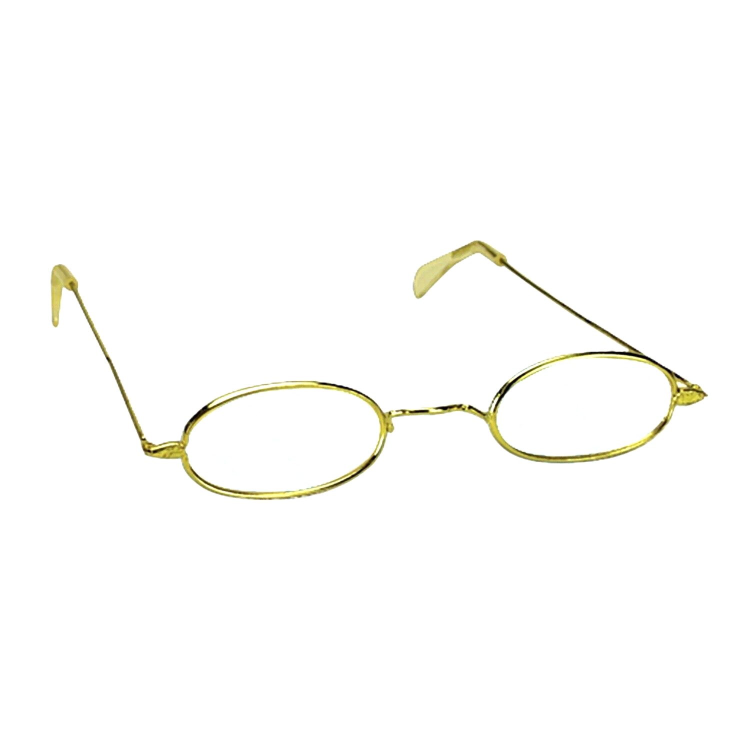 Retro MRS SANTA SMALL OVAL GLASSES Gold Granny Cosplay Party Novelty-CLEAR LENSE - Fresh Stock Dated February 2026