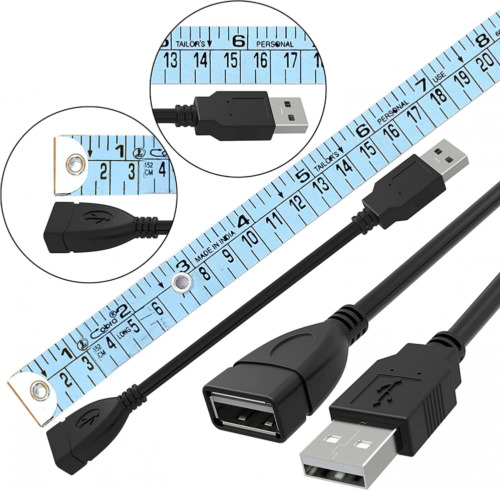SaiTech IT 4 Pack (15cm - 6inch) Adjustable Flexible USB 2.0 4 Pack, Black - Fresh Stock Dated February 2026