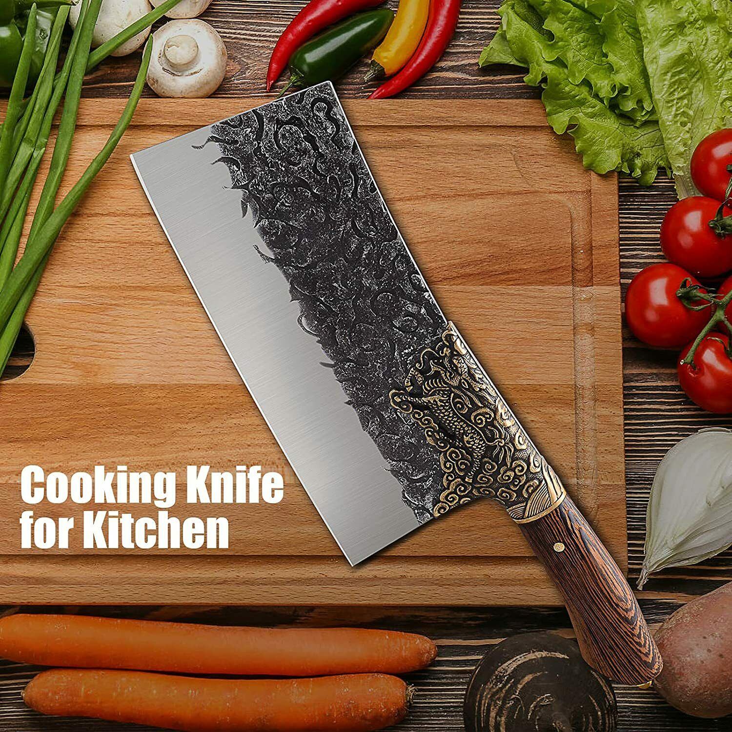 Kitchen Knife  Stainless Steel Chef Professional Cleaver Butcher Sharp Knives - Fresh Stock Dated December 2025