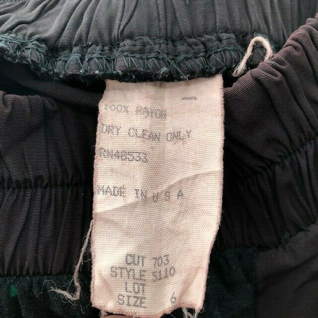 Vintage Skirt High Elastic Waist Knee Length Brown Colorblock Flowy 80 Pattern 6 - Fresh Stock Dated December 2025