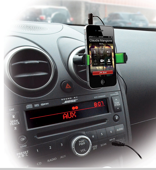 Custom Accessories 23450 Hands Free Kit iPhone Holder w/ AUX Microphone Cable - Fresh Stock Dated December 2025