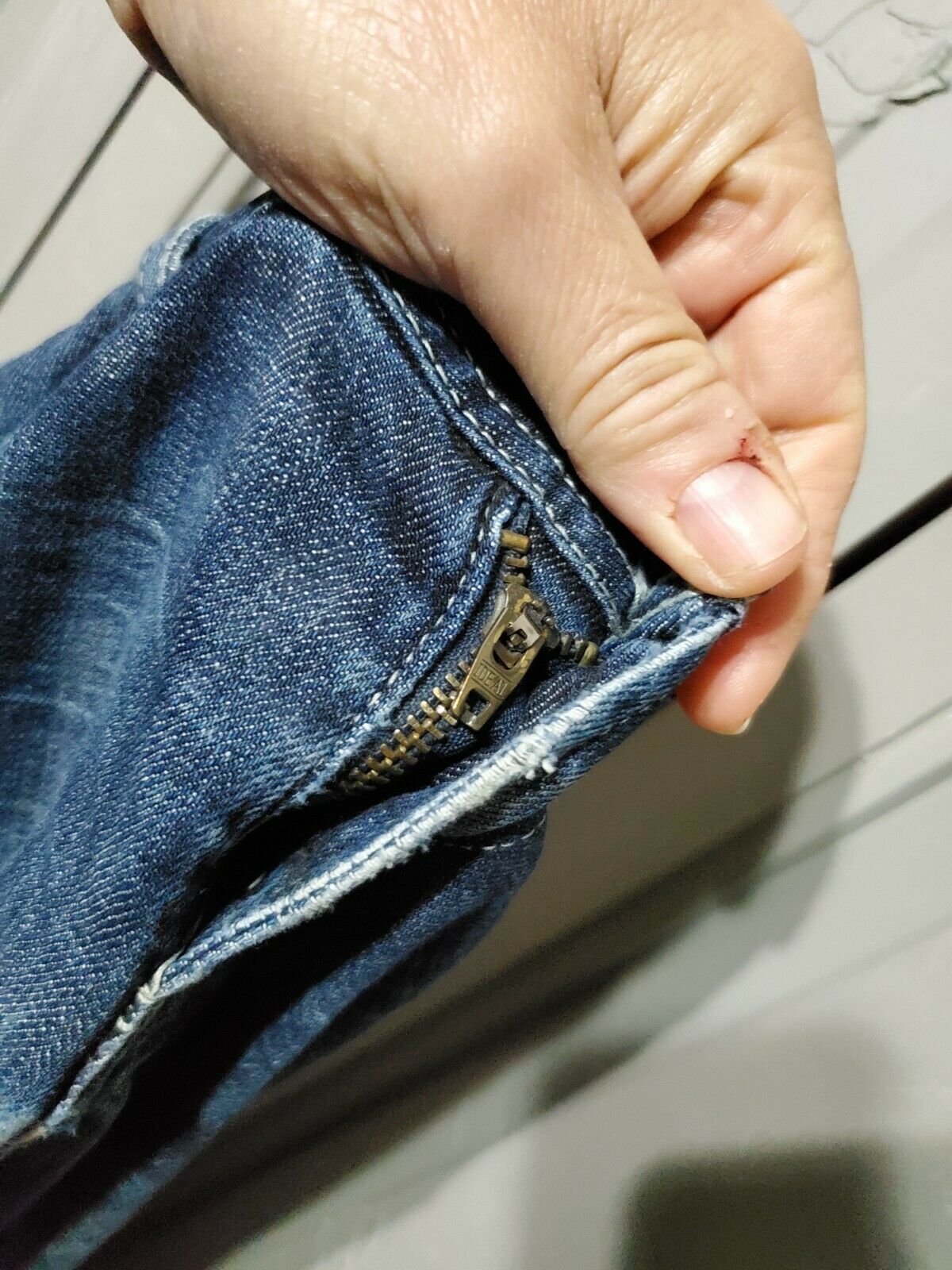 sz 7/8 S vtg maurices Denim Skirt Altered Jeans hippie style maxi low rise boho - Fresh Stock Dated February 2026