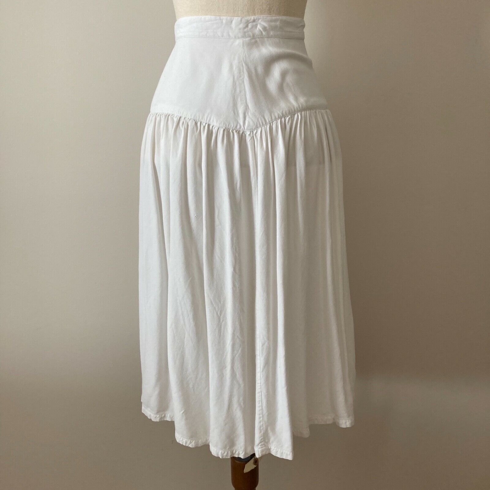 vtg Vintage French Connection white button up skirt high waisted vintage 80s 90s - Fresh Stock Dated March 2026