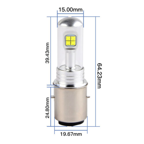 2x BA20D H6 LED Headlight Bulb For Husaberg FE390 FE350 FE250 FE450 FE570 TE125 - Fresh Stock Dated February 2026