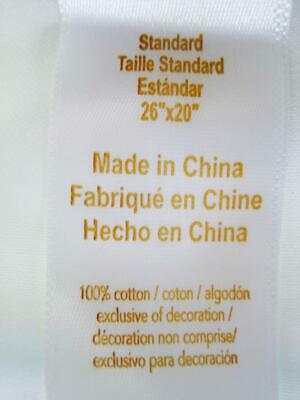 Pottery Barn Teen 2 Parker Embroidered Standard Shams Pool White Cotton NWT Pair - Fresh Stock Dated December 2025