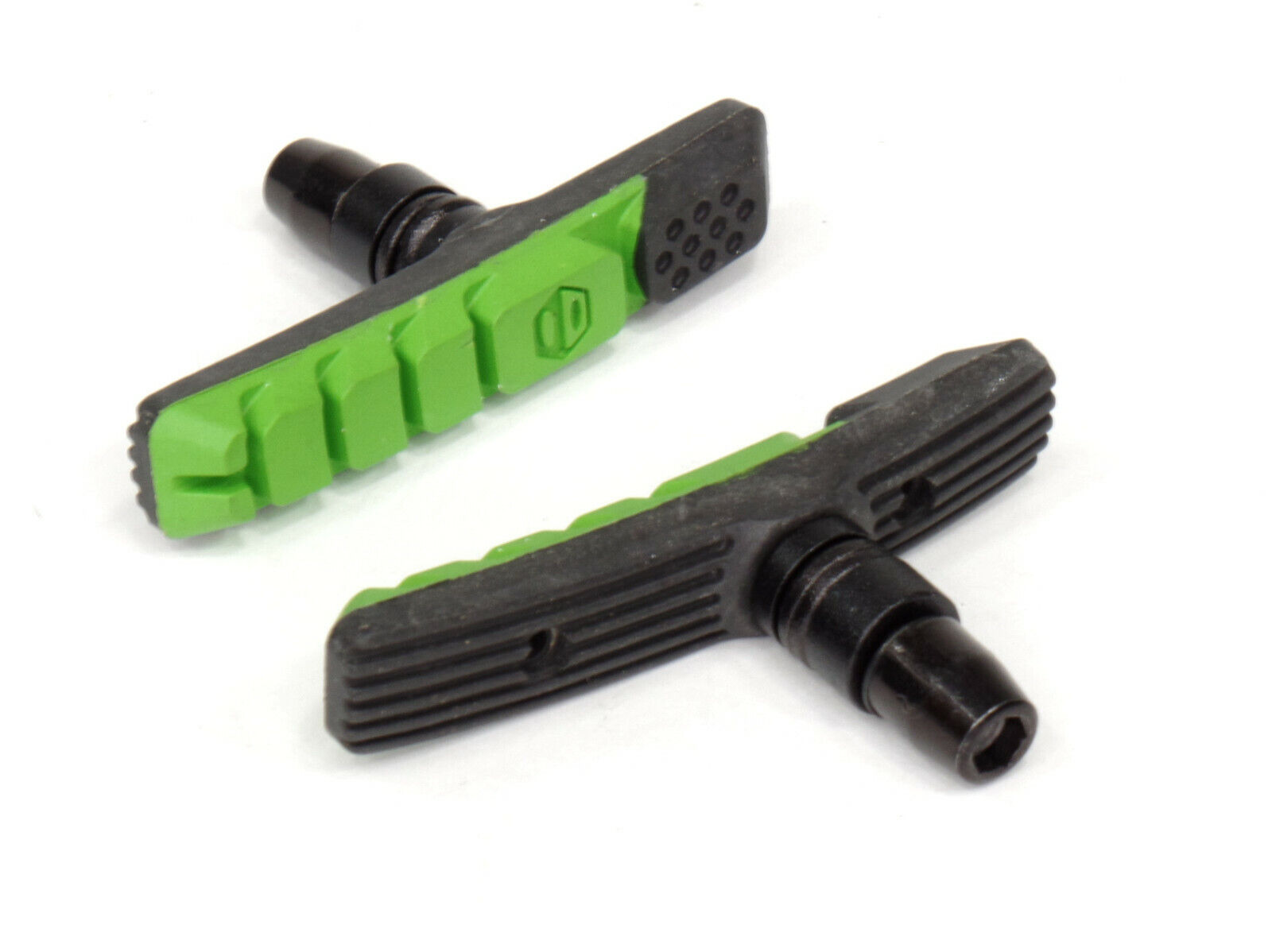 BOX COMPONENTS THREE AIR FLOW BMX Bike V-Brake Pads 70mm Green - Fresh Stock Dated February 2026