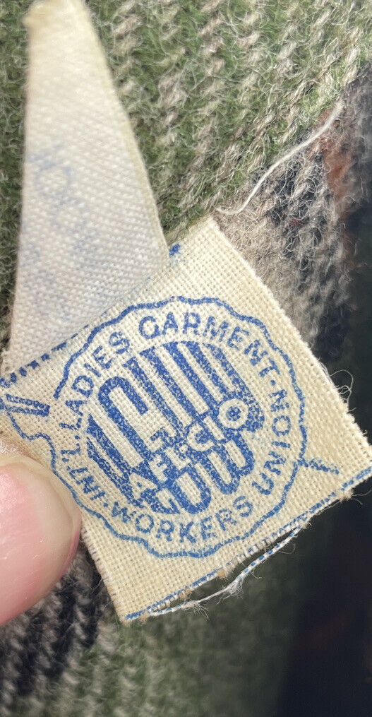 Vintage 100% Wool Plaid Pleated Skirt W/Union Tag Green/Orange - Fresh Stock Dated March 2026