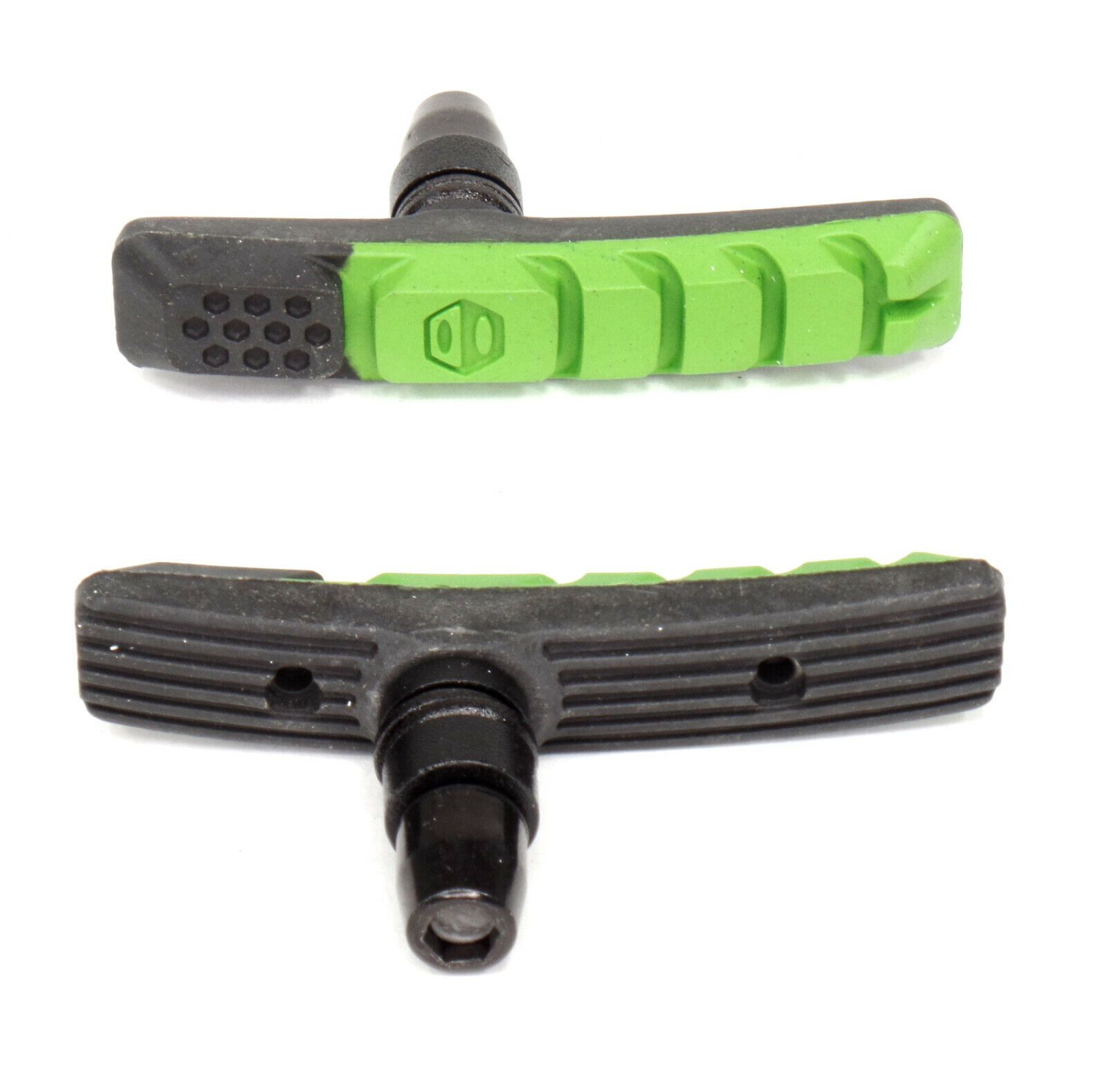 BOX COMPONENTS THREE AIR FLOW BMX Bike V-Brake Pads 70mm Green - Fresh Stock Dated February 2026