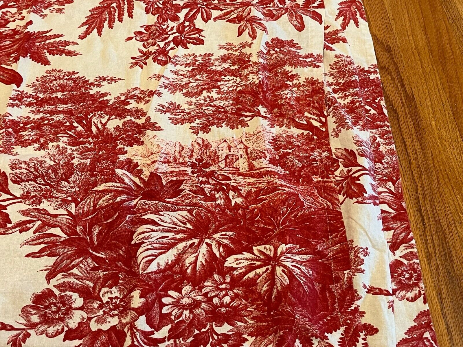 Pottery Barn Pillow Euro Sham Matine Red Toile Cotton Linen Blend French Bedding - Fresh Stock Dated February 2026